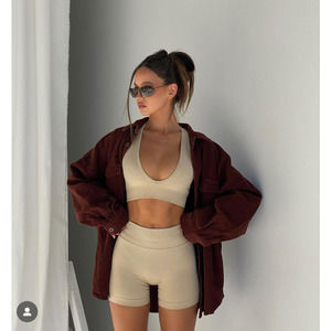 Crop Shop Boutique  Oat Tan Small Sports Bra